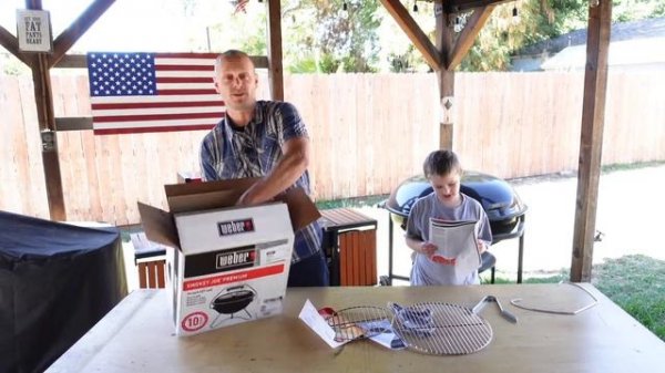 I bought my son his first Weber kettle...NEW Weber COLORS! #weber365 #newwebercolors #smokeyjoe #14