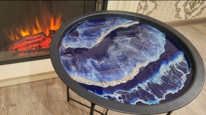 Столик- поднос из эпоксидной смолы.