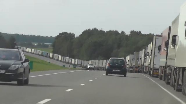 очередь фур на границе Белоруссия-Литва 09.09.2017 г. смотреть онлайн