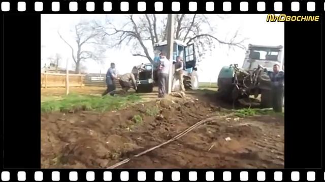 Т 150К, Т 130 и др. Трактора застрявшие в грязи! Спасение тракторов дело рук самих трактор смотреть онлайн