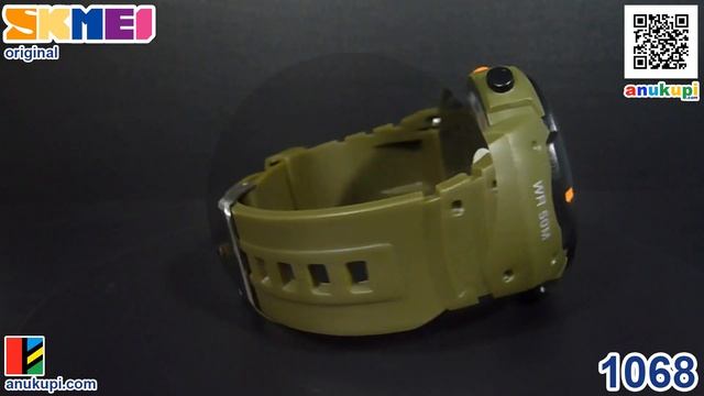 Армейские часы Skmei 1068 зелёный (хаки). смотреть онлайн
