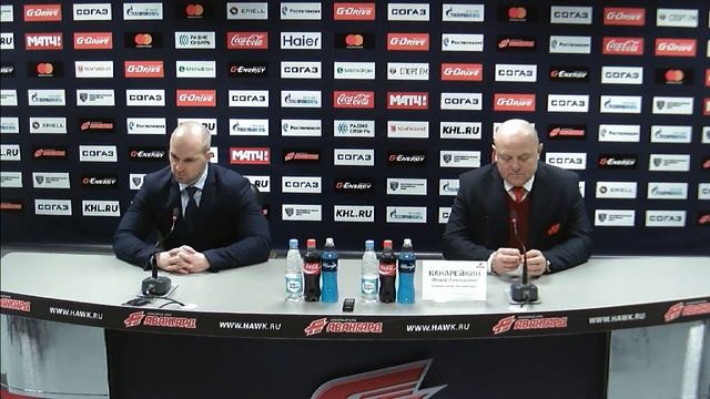 1/4 финала, 2 матч. "Авангард" - "Адмирал" 6:3. Послематчевая пресс-конференция смотреть онлайн