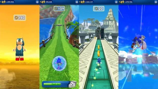 Sonic Dash - Sonic EXE vs LEGO Sonic vs Movie Sonic vs Sonic vs All Bosses Zazz Eggman Gameplay смотреть онлайн