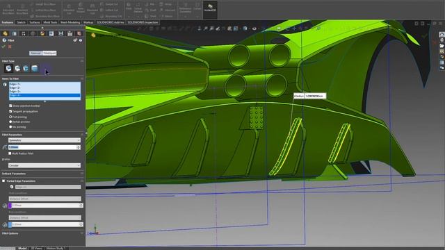 how to design Bugatti Bolide in solidworks part 24 смотреть онлайн