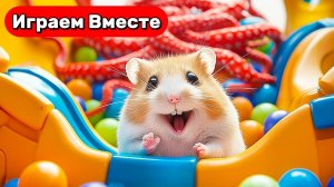 Умный Хомяк проходит БОЛЬШОЙ лабиринт с ЛОВУШКАМИ для ГЕНИАЛЬНЫХ ЖИВОТНЫХ ! Видео для детей