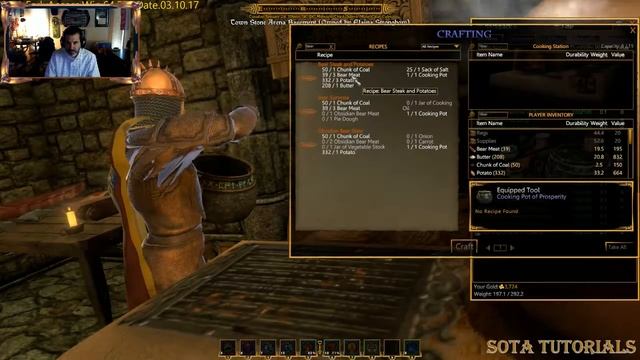 Shroud of the Avatar - Cooking basics and whipping up some Bear Steak and Potatoes смотреть онлайн