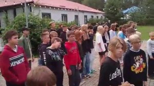 УТРЕННЯЯ ЗАРЯДКА в лагере «Волна»  4 смена 2024 г. Все Дома (отряды). Веселая зарядка для детей