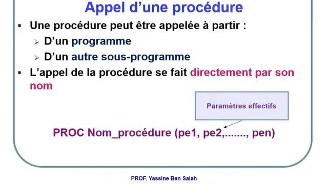 Les sous programmes - Les procédures - Yassine Ben Salah смотреть онлайн