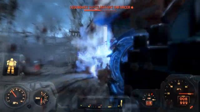 Fallout 4 shooting the mini nuke off a Super mutant suicider lol RIP 👽👾 смотреть онлайн