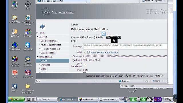 Benz Star mobile HDD VMware Software Setup Instruction смотреть онлайн