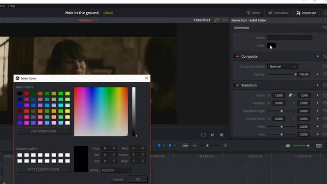 How to Set a Solid Color Background in Davinci Resolve смотреть онлайн