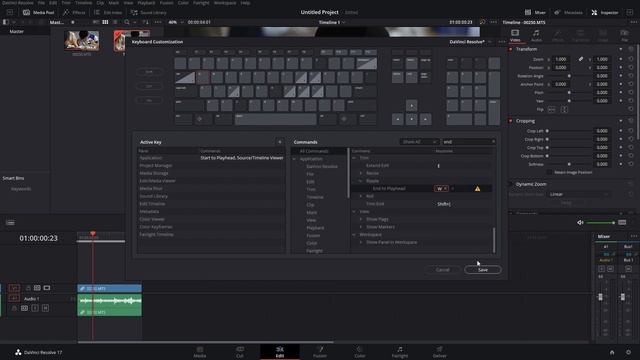 Cara Customize Keyboard Di DaVinci Resolve Agar Editing Lebih Cepat