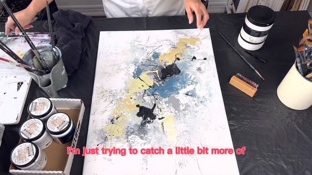 HOUSE PAINT abstract tutorial in my STUDIO. смотреть онлайн