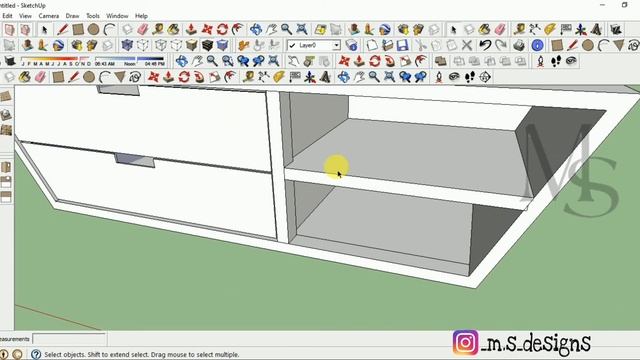 Sketchup Tutorial Mid-Century Modern Drawer | Sketchup 8 | M.S Interior Design смотреть онлайн