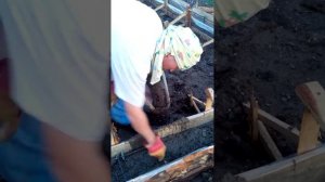 Дом из опилкобетона фундамент пошёл 30 05 2015