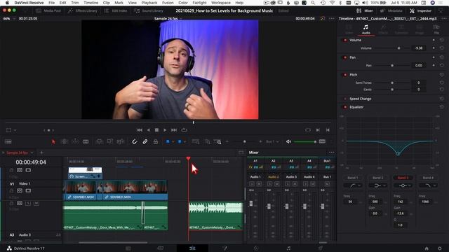 Audio HACK - EQ Background Music in DaVinci Resolve 17 | Quick Tip Tuesday! смотреть онлайн