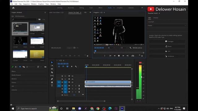 Audio Plays On One Side In Premiere Pro || Balancing Source Audio Using Compression (MONO To STEREO