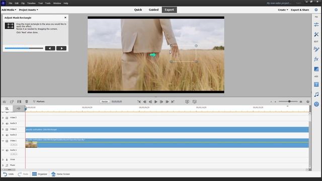 Premiere Elements - Lesson 69 - Effects Mask In Guided Edit Mode