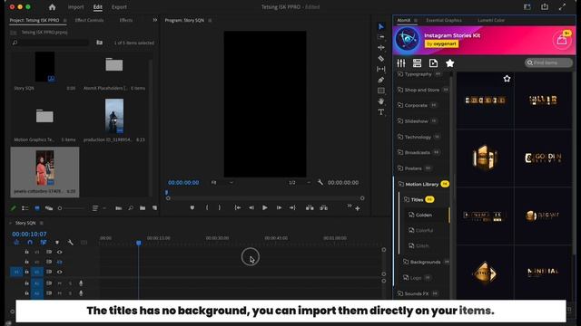 ISK | Instagram Stories Kit - Video Tutorial For Premiere Pro