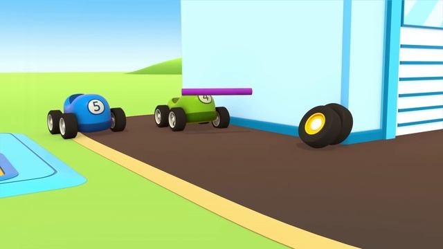 Машины помощники - Развивающие мультики для детей про машинки. Новая серия - Колеса пикапа смотреть онлайн