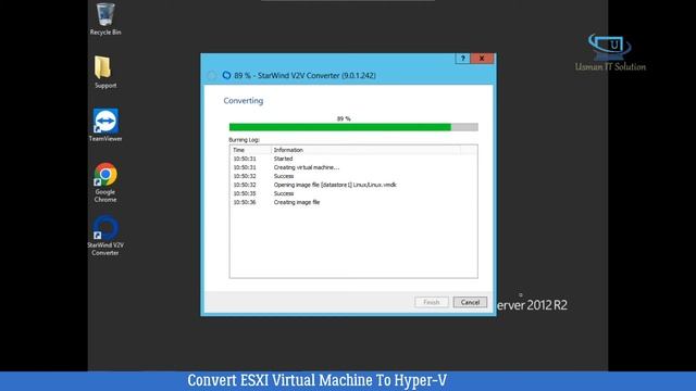 How To Convert Vmware VM To Hyper-V VM Step By Step Guide || Usman IT Solution || смотреть онлайн