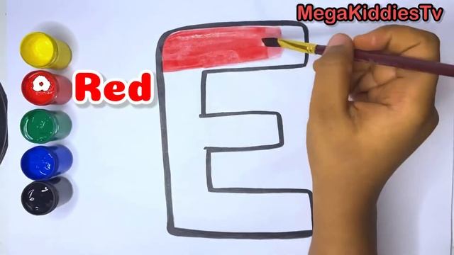 Letter E Drawing And Painting #Letters #Drawingandpainting #coloring #Alphabets #Phonics #Abcsong