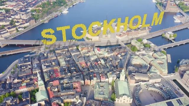Inscription on video. Stockholm, Sweden. Royal Palace, Kungliga slottet. Old Town - Gamla Stan. Rid смотреть онлайн