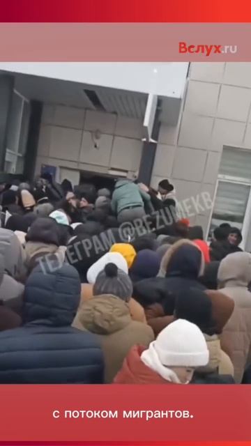 В Екатеринбурге огромная толпа иностранных граждан снесла двери миграционного центра смотреть онлайн