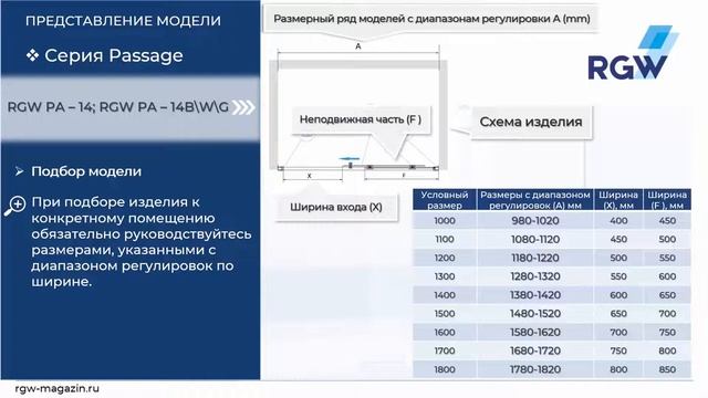 Обзор душевой двери RGW PA 14 и душевого угла RGW PA 74 смотреть онлайн