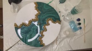 Инструкция по созданию часов из эпоксидной смолы. Набор Аквамарин. Вариант 3