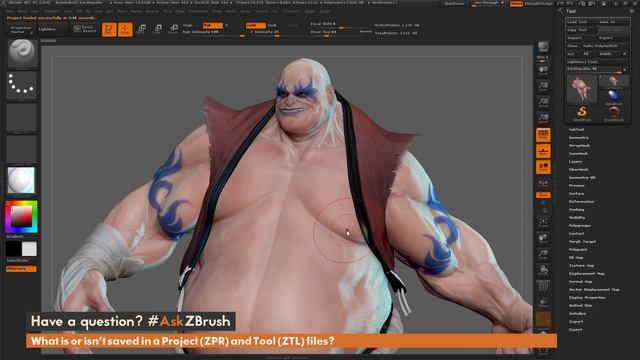 #AskZBrush- "What is or isn't Saved in a Project (ZPR) and Tool (ZTL) " смотреть онлайн