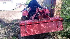 Синтай-244 (Xingtai-244) Весенняя фрезеровка глинистой почвы после плуга