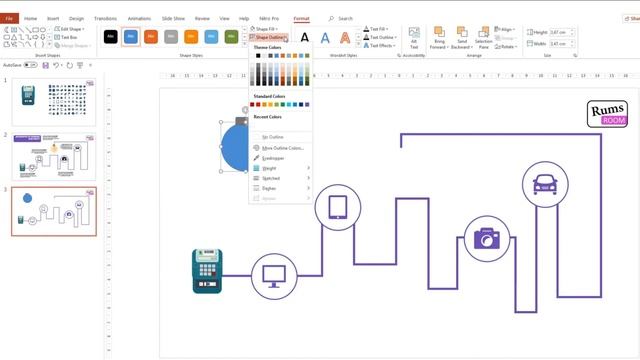 (no music) Tutorial membuat infografis dengan powerpoint - simply infographic with powerpoint. смотреть онлайн