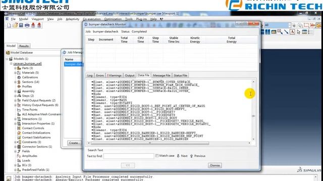 Abaqus Explicit W02-1 Bumper смотреть онлайн