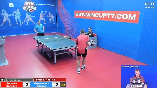 Кидалов 2-3 Миронченко /  Кушко 1-3 Птицын  Турнир Восток 9 26.05.2021 Прямой эфир . Зал 6