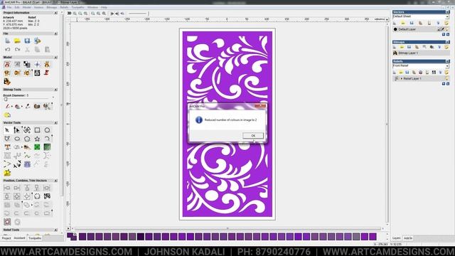 Tutorial #28 | How to convert image to vectors in artcam pro9 | simple trick for vector creation смотреть онлайн