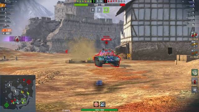 Foch 155: 5000 Damage , 4 Frags - WOT BLITZ - смотреть онлайн