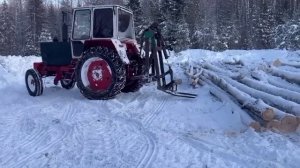 ЮМЗ в лесу погрузка