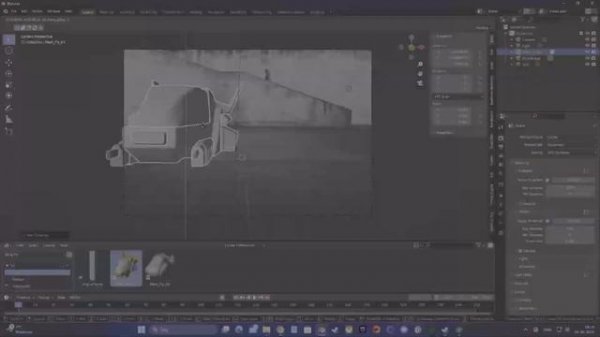Blender - 3D on image - image projection With fSpy - adding shadows