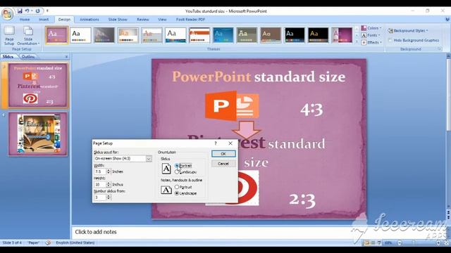 Convert PowerPoint (4:3) size into Pin (2:3) Size смотреть онлайн