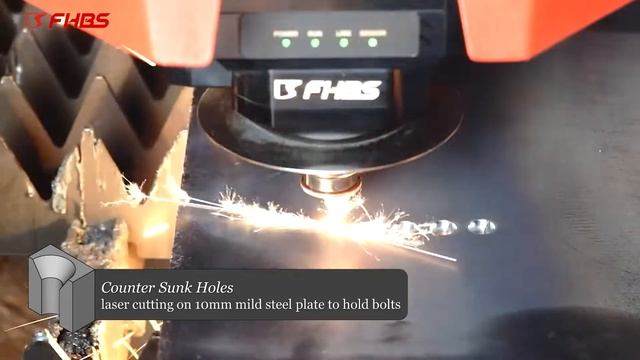 Baisheng Laser - Counter Sunk Holes Laser Cutting Machine 10mm Mild Carbon Steel Hold Screw Bolts