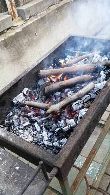 Развожу угли для первого шашлыка 2025 года. смотреть онлайн