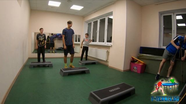 Упражнения на степах. Занятия офп для настольного тенниса. смотреть онлайн