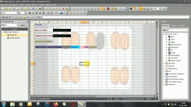 Conversion of Pixel into mm - Cognex Insight Spreadsheet смотреть онлайн