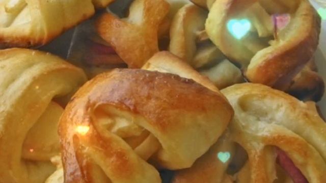 Конвертики с яблоками из слоёного теста смотреть онлайн