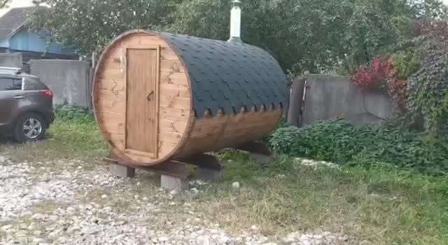 Баня бочка "Перевозная" 3 метра купить на Бору. смотреть онлайн