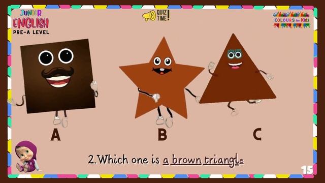 The Colour Brown Shapes Animated Cartoon Educational Video For Kids By #juniorenglish