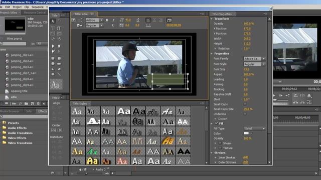 Creating Titles in Premiere Pro CS4 смотреть онлайн
