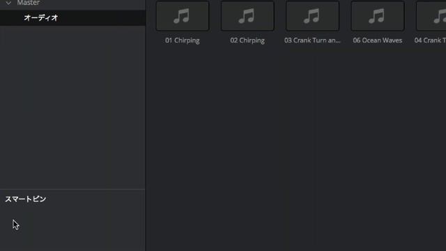 DaVinci Resolve 14 メディアページ UI