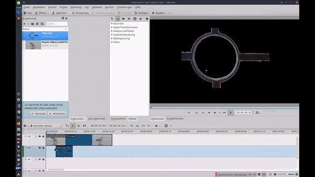 Kdenlive - Text und Bild in Video einfügen MX Linux смотреть онлайн